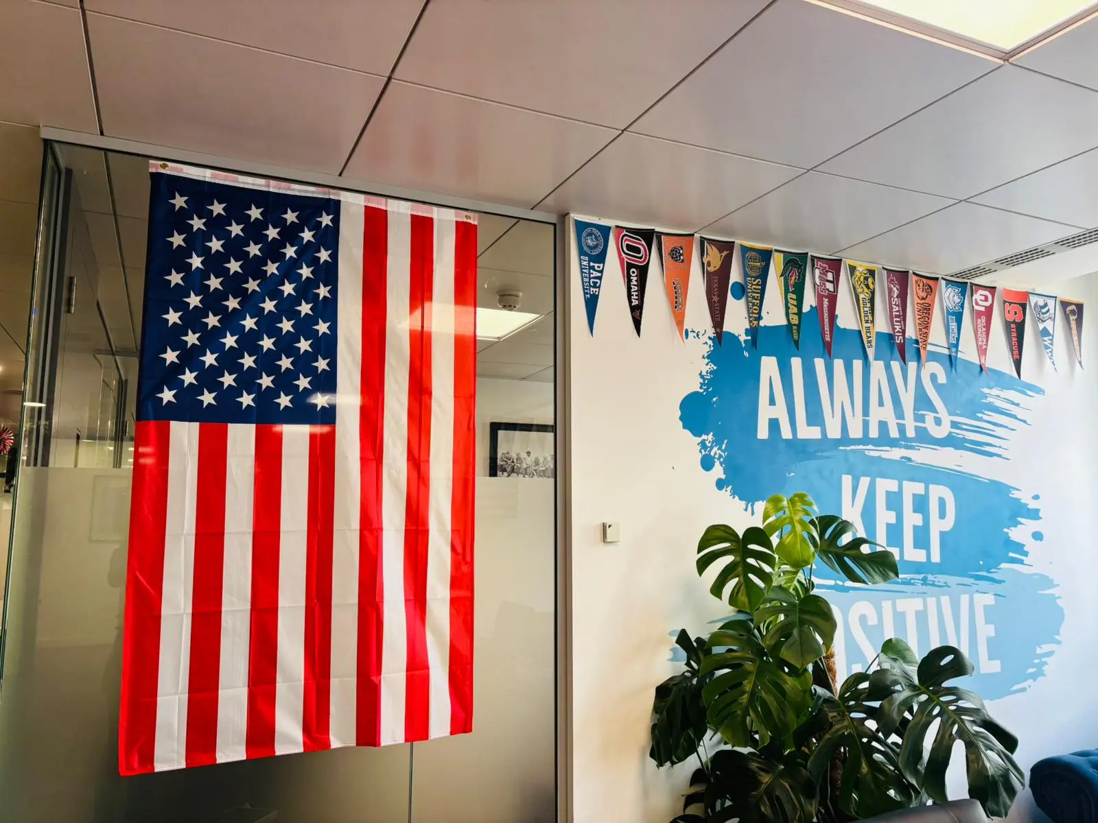 usa decorations at the office